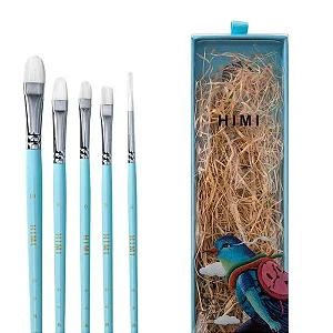 Kit de Pincéis Azul Himi para Guache - 5 Unidades