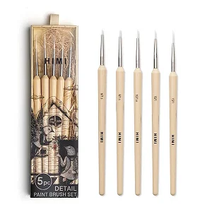 Kit de Pincéis Bege Himi para Guache - 5 Unidades