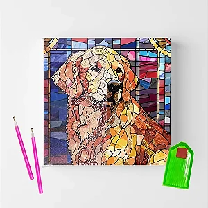 Kit Pintura Diamante Sinoart 30X30cm Golden
