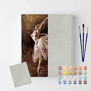 Tela Numerada 40X50cm - Bailarina - Arte Terapia