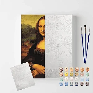 Tela Numerada 40X50cm - Monalisa - Arte Terapia