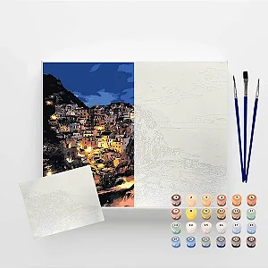 Tela Numerada 40X50cm - Costa Amalfitana - Arte Terapia