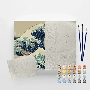 Tela Numerada 40X50cm - Grande Onda - Arte Terapia