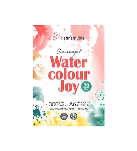 Bloco Aquarela Concept Joy 300 g/m² 50 Folhas Textura Fina - Tamanho A6