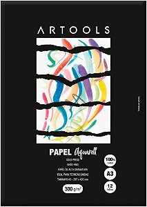 LEVE3 PAGUE2 - Bloco Papel Aquarela Aquarell ARTOOLS A3 Algodão Cotton TF CP Cold Press 300g 12fls