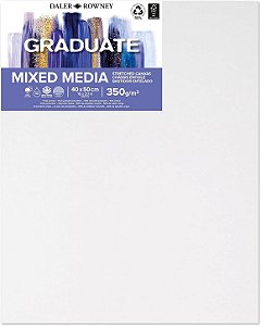 DALER ROWNEY Tela Graduate 40X50cm 350g/m² Mixed Media Canvas para Pintura, Desenho e Técnicas Mistas
