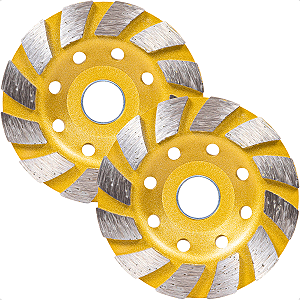 Kit 2 Disco Rebolo Desbaste Diamantado Concreto Mármore