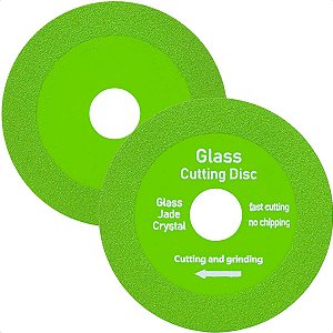02 Discos Para Cortar Vidro Piso Cerâmica Porcelanato Espelho 100x22mm