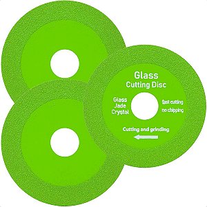 03 Discos Para Cortar Vidro Piso Cerâmica Porcelanato Espelho 100x22mm