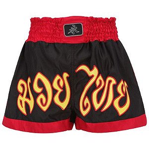 Short Muay Thai Preto com Vermelho - Keiko - Nocaute Suplementos | Força e  Saúde