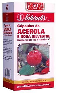 Acerola e Rosa Silvestre 80caps 500mg Naturalis