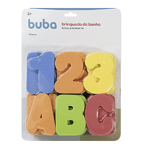 Brinquedo de banho Letras e Números - Buba