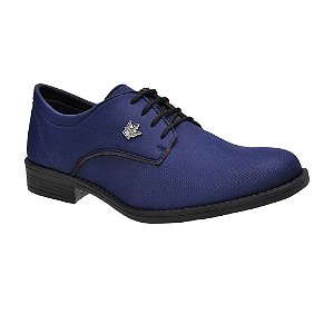 Sapato Casual Masculino Azul com Cadarço