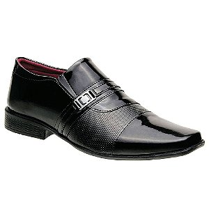 Sapato Social Casamento Masculino Capri Verniz Preto