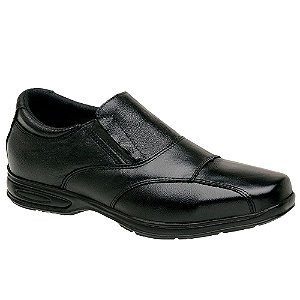 Sapato Masculino Confortável Couro Preto Torani SLZ