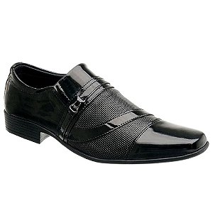 Sapato Social Masculino Envernizado Preto Torani SLZ