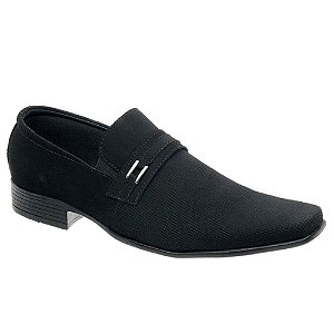 Sapato Social Masculino Nobuck Preto Sola de Borracha Torani SLZ