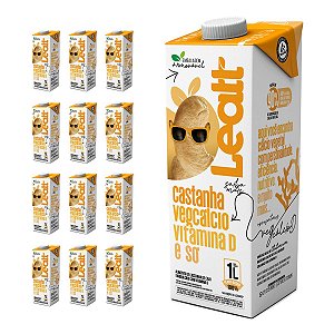 Kit 12 Leites de Castanha de Caju Leatt 1L sem Açúcar