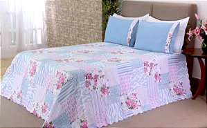 Colcha Bel Queen 03 pçs Patchwork