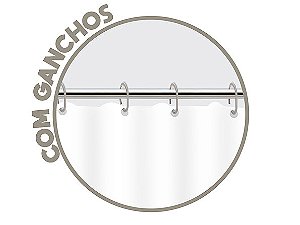 Cortina Box de Tecido Poliéster com Gancho