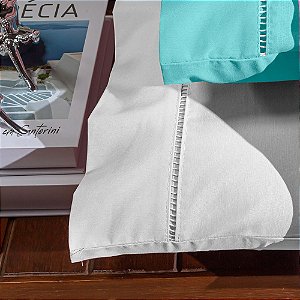 Fronha Avulsa 70cm x 50cm 1 Peça Paris 100% Algodão Percal 150 Fios Cor:Branco