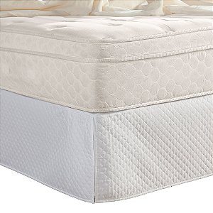 Saia Para Box de Colchão Queen 1 Peça Matelada 100% Poliéster - Branco