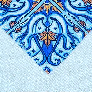 Kit 2 Guardanapos de Tecido Estampado Allegra 2 Peças 35cm x 35cm 100% Poliéster