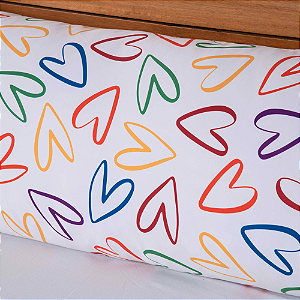 Capa Para Travesseiro Fofuxão Colorê 1 Peça 1,46m x 46cm 100% Poliéster Com Zíper