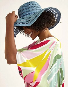 CHAPÉU RENDADO AZUL