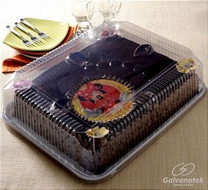 Embalagem para bolo e torta retangular Galvanotek G 78M - 05 unidades