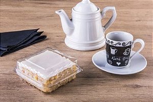 Embalagem Para Mini Doce Quadrada 300ml Galvanotek com Tampa Articulada G 655 - 150 Unidades