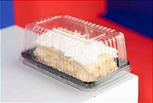 Embalagem para mini torta, bolo em fatia Galvanotek G 62M - 10 unidades (BASE PRETA)