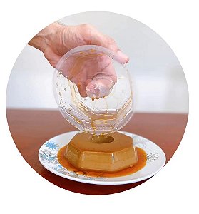 Forma de Pudim Média com Tampa 250ml - 8 unidades