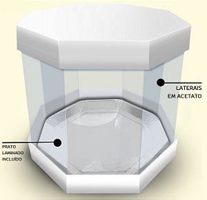 Caixa Oitavada Para Bolos 29x29 - 1 Unidade