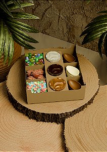 CAIXA FONDUE KRAFT 8X22X24,5 - 1 UNIDADE - ACOMPANHA 3 POTINHOS