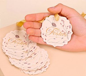 Tags Medalhão Clássica - 5 Unidade