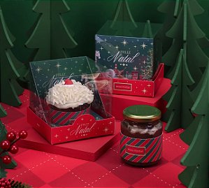 Caixa para Mini Panetone com Tampa de Acetato Tradição - 1 Unidade