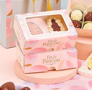Caixa Com Visor Para 6 Doces ou 2 Mini Ovos 50g - 1 Unidade