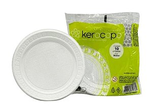 Prato Refeição Raso 21cm KEROCOPO - 10 Unidades