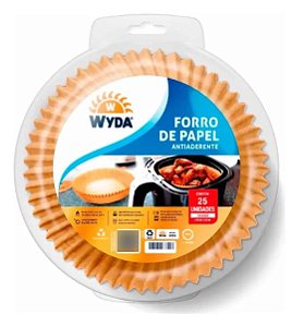 Forro de Papel Antiaderente Para Air Frayer 20x4,5 - 25 Unidades
