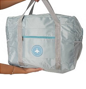 Bolsa Viagem - Cor Azul, Tactel - Modelo Flora