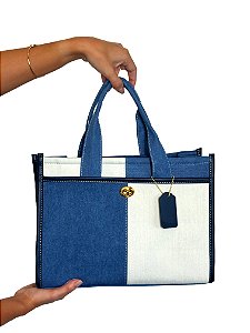 Bolsa Tote Denim - Cor azul claro, Jeans - Modelo Dalila