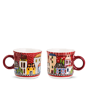SET C/ 2 XICARAS ESPRESSO VERMELHA PAESE MIO