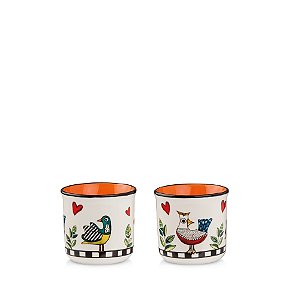 SET 2 COPOS ESPRESSO LARANJA COCORICO