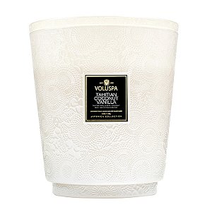 VELA POTE VIDRO +250H 5 PAVIOS TAHITIAN COCONUT VANILLA