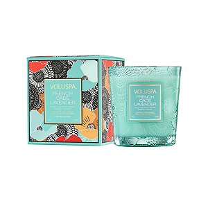 VELA COPO VIDRO CLASSICO 60H FRENCH CADE LAVANDER