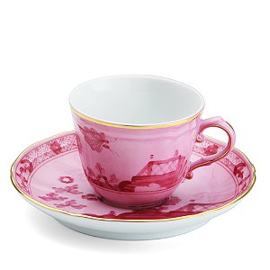 Xícara de café com pires Oriente Italiano Porpora Richard Ginori