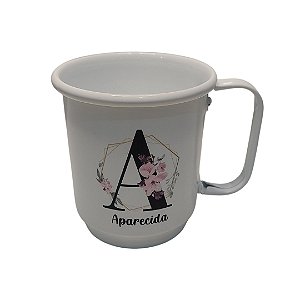 Caneca de alumínio branca