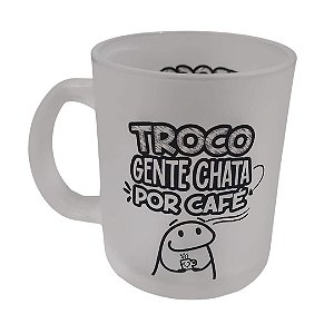 Caneca vidro jateado