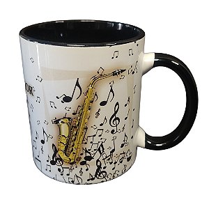 Caneca cor ( alça e interior preto )